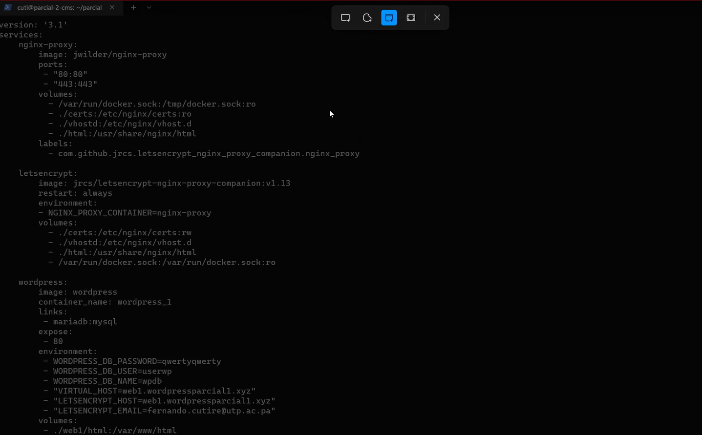Docker compose yaml